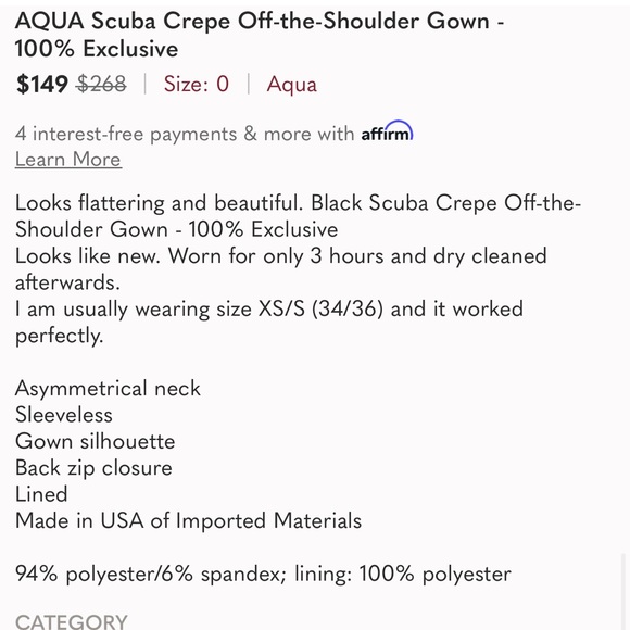 AQUA Beautiful Black Gown 🖤 - Picture 4 of 6